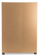 Cassettiera 5 Cassetti 68x40x101 cm in MDF Soriani Grigio Scuro e Bianca