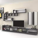 Parete attrezzata Domino 280 cm bianco ghisa