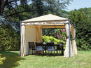 Gazebo da Giardino in Ferro 3X3m Vorghini Iron Sabbia