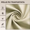 Sgabello da Bar in Pelle PU 38,5x38,5x51-66 cm con Altezza Regolabile e Seduta Girevole a 360° Bianco      