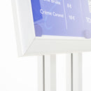 Espositore a Leggio con Piantana 51,4x79 cm in Alluminio con Led Porta Menù Silver