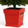 Base Albero di Natale a Vaso 40x40x41 cm con Attacco Universale in Resina Rosso