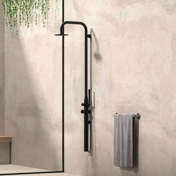 sconto Doccia da Giardino in Acciaio Inox Installazione a Parete Sined Pula Nero