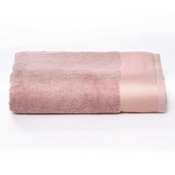 Telo Spugna Asciugamano 60x110 cm con Balza in Raso Garrini Hope Rosa online