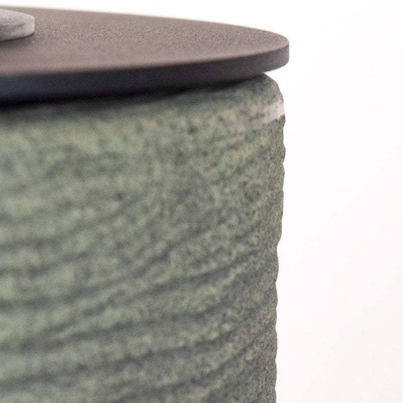 Camino a Bioetanolo Braciere da Pavimento Ø35xh55 cm per Interno ed Esterno Raffaello Verde Salvia