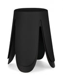 Set 4 Sgabelli  Ø37x47 cm in Similpelle Imogen Nero
