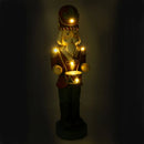 Soldatino Schiaccianoci in Resina 17x18xh62 cm con LED Decorazione Rosso