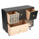 Portatutto in legno maori 1+4 cassetti rettangolare cm 33x12xh27,5