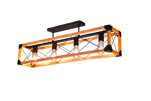 acquista Plafoniera da Interno Attacco E27 in Metallo Nero Opaco