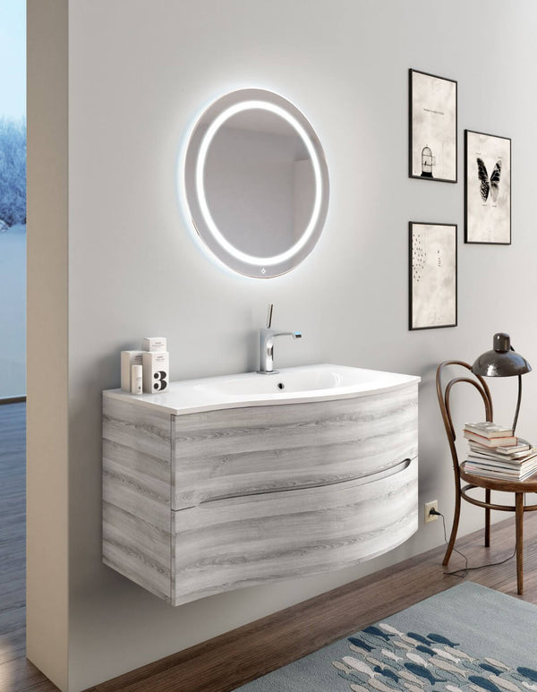 Mobile Bagno Sospeso 91,5cm TFT Swing Grigio Bianco 3D acquista