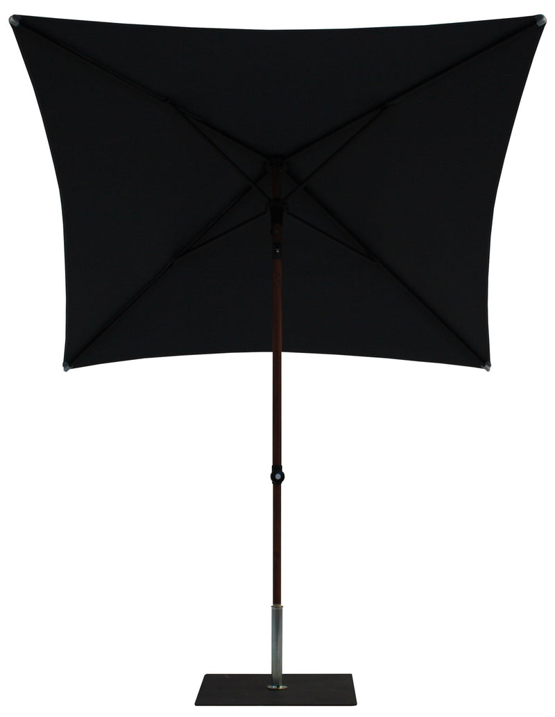 Ombrellone da Giardino 2x2 m Palo Ø38 mm in Alluminio Effetto Legno Tessuto Poliestere Trend Wood Antracite