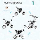Triciclo per Bambini Maniglione Parasole Barra di Protezione in Metallo Deluxe 