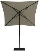 Ombrellone da Giardino 2x2 m Palo Ø38 mm in Alluminio Effetto Legno Tessuto Poliestere Trend Wood Ecru