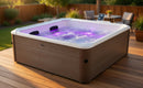 Vasca Idromassaggio Spa Oslo Amber Aero Plus Smart con Wifi per 6 Persone 180x180x65 cm in Materiale Plastico Effetto legno Ambra