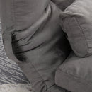 Divano Letto da Terra 130x73x60 cm con Schienale Reclinabile su 7 Livelli e Cuscini Grigio Carbone      