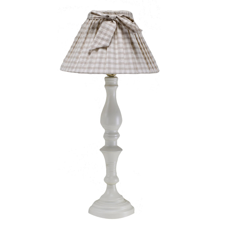 Lampada in metallo con cappello quadretti cm 30xh60