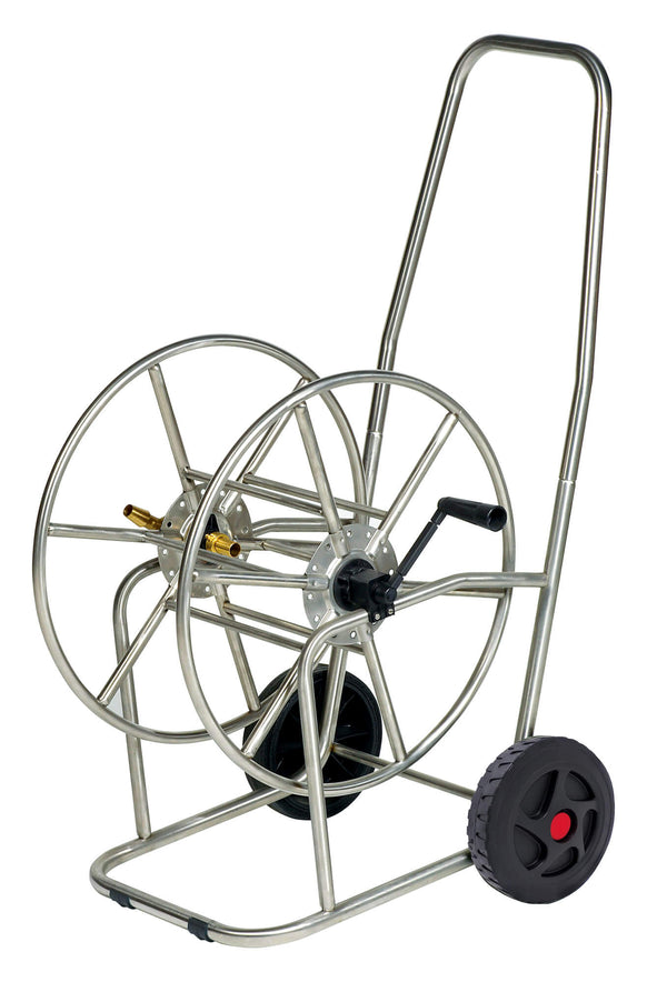 sconto Carrello Avvolgitubo Manuale con Ruote 80 mt Tubo Ø3/4” in Acciaio Inox Agrati