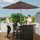 Ombrellone da Giardino Ø2.5 m Palo Ø38 mm in Legno Marrone 