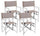 Set 4 Sedie Regista da Giardino 55x52x86 cm in Alluminio Tortora