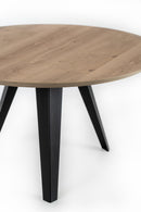 Tavolo Fisso Ø130x76 cm in Rovere Impiallacciato Henry Naturale