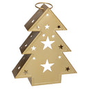 Lanterna in Metallo albero oro cm 27x7,5xh32,5
