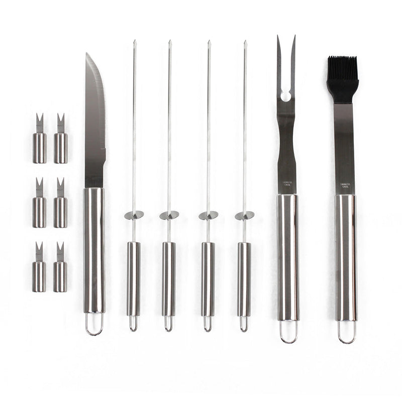 Set 18 Utensili Accessori per  Barbecue con  Valigetta 