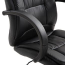 Poltrona Direzionale da Ufficio Ergonomica in Similpelle Nero 
