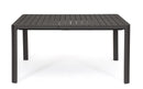 Tavolo Allungabile da Giardino 149x97/149x77.5 cm in Alluminio Kiplin Antracite