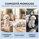 48 Pezzi Pannolini per Cani Maschi Vita 45-64 cm Peso 6-17 kg con Fascia Elastica Regolabile Bianco      
