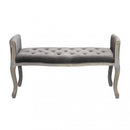 Panca Madelyn in Velluto Taupe 113x48x 45/60 h cm in Legno Tortora