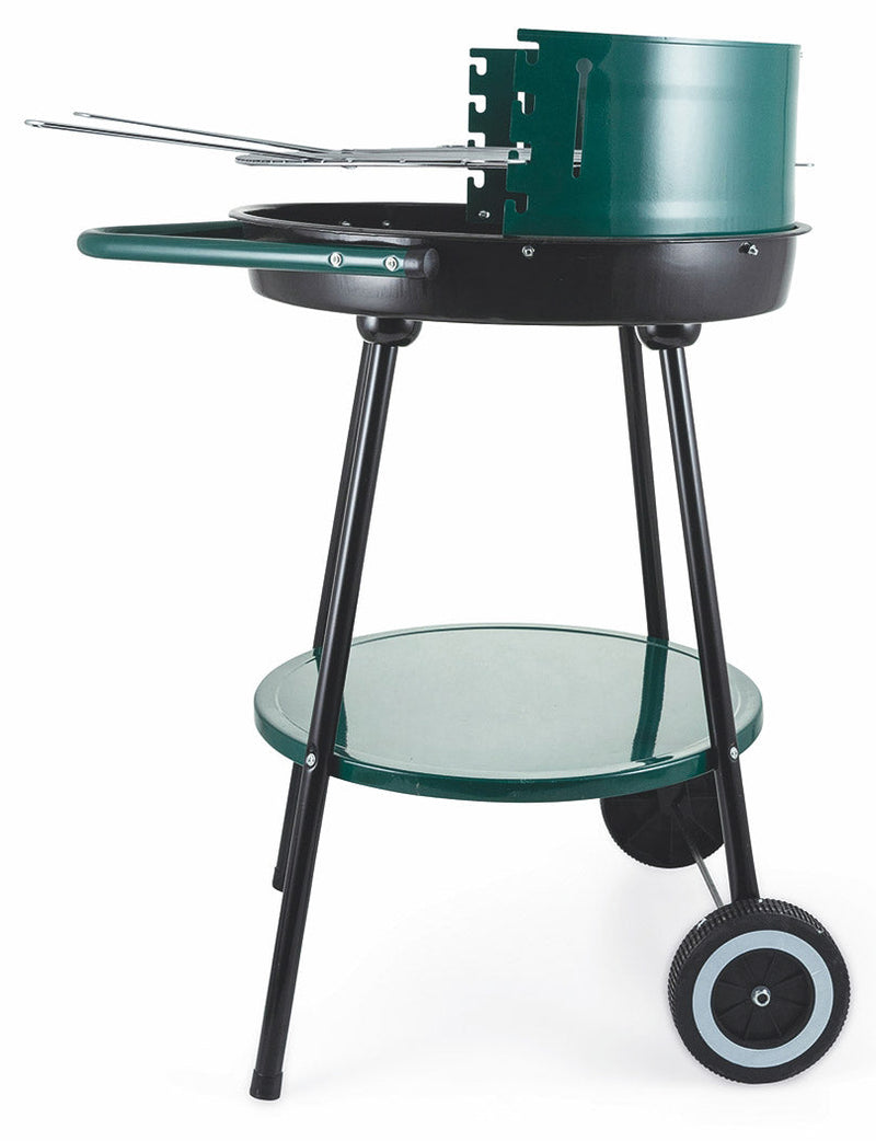 Barbecue a Carbone Carbonella Tondo Ø50 cm con Ruote Soriani Sun-day Verde