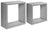 Set 2 Mensole Cubo da Parete Quadrato in Fibra di Legno Ginevra Rovere Imperiale