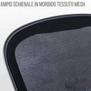 Sedia Operativa da Ufficio 62x63x105 cm Ergonomica con Braccioli Pieghevoli Bianco