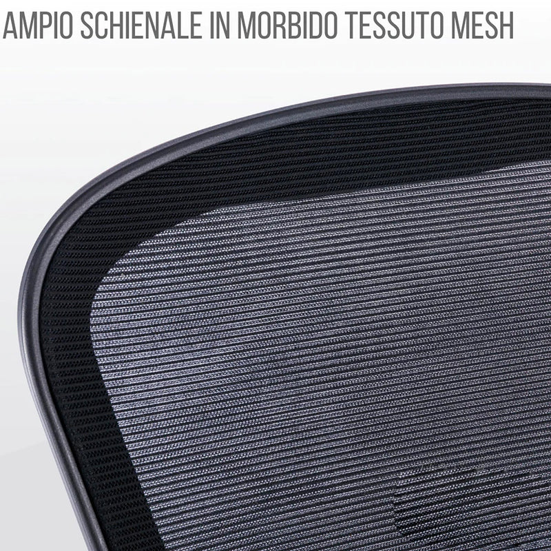 Sedia Operativa da Ufficio 62x63x105 cm Ergonomica con Braccioli Pieghevoli Bianco