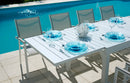 Tavolo Allungabile da Giardino 135/270x90x75 cm Montecatini in Alluminio Bianco