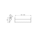 Porta Scarpe Self per Interno Armadio Imballo 1 Pezzo Verniciato Alluminio Acciaio e Emuca