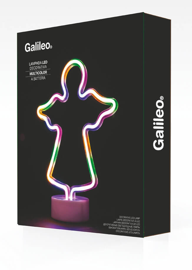 Angelo Luminoso Neon a Led H30 cm Soriani Multicolor
