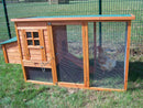 Pollaio da Giardino 198x75x103 cm Per 3-4 Galline in Legno Naturale 