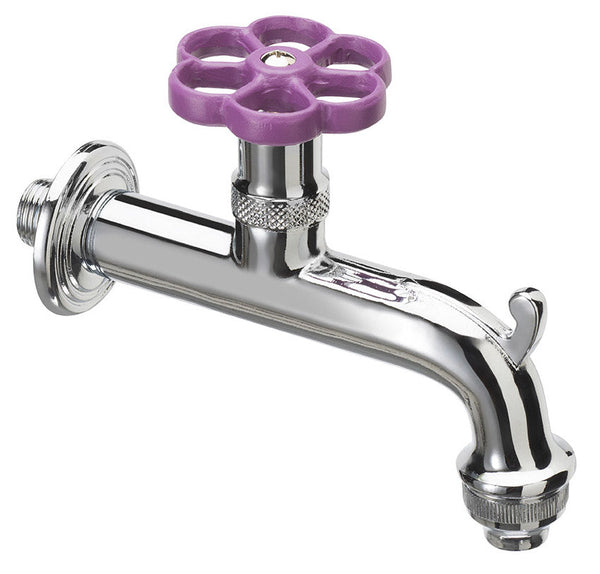 prezzo Rubinetto per Fontana da Giardino in Ottone Cromato con Ghiera in Tinta Belfer RUB/018 Viola