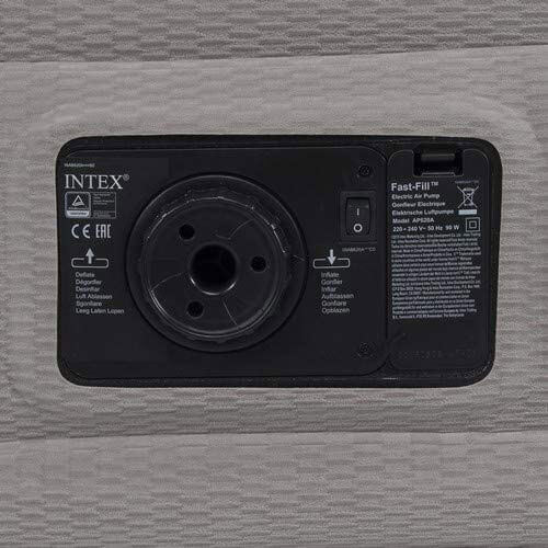 Materasso Matrimoniale Gonfiabile 152x203x51 cm Floccato da Campeggio con Pompa Intex 405223