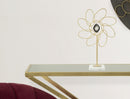 Decorazione Glam Daisy 24x10x37,5 cm in Ferro Oro