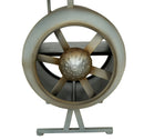 Scrivania Aviator 181x70,5x71 cm in Ferro e MDF e PU Nero e Grigio