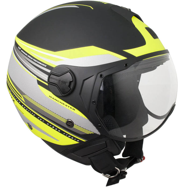 Casco Jet per Scooter Visiera Sagomata CGM Manchester 107X Nero Opaco prezzo