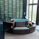 Vasca Idromassaggio Bagno di Ghiaccio da 3°C a 42°C Ø156x70 cm con Mobili 5kW NetSpa Ice Grigia