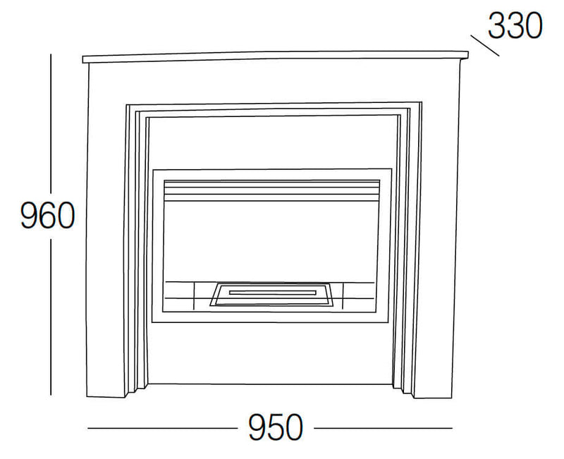 Camino a Bioetanolo da Pavimento 95x33x96 cm Karlsen Conegliano Bianco