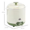 Yogurtiera 20W 2 Vasetti e Colino 19,5x17,5x21,4 cm in Plastica Bianca