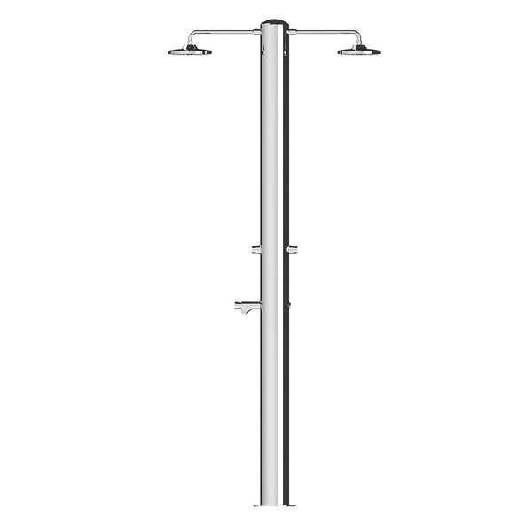 Doccia da Giardino Doppia 2 Temporizzatori e Lavapiedi ATI Docce MUL-2P Inox Anodizzato online