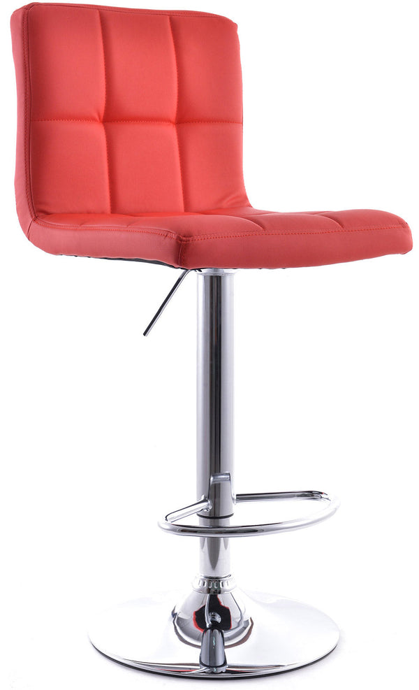 acquista Sgabello con Alzata a Gas e Seduta Girevole in Similpelle Vandi Rosso
