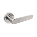 Maniglie Bunbury per Porta da Interno con Rosetta Ø50 mm Alluminio Nickel Satinato 5 Sets. Emuca