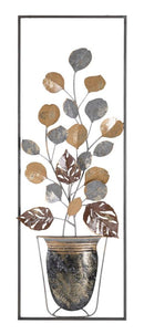 Pannello Vase 31x3,5x89,5 cm in Ferro Multicolor